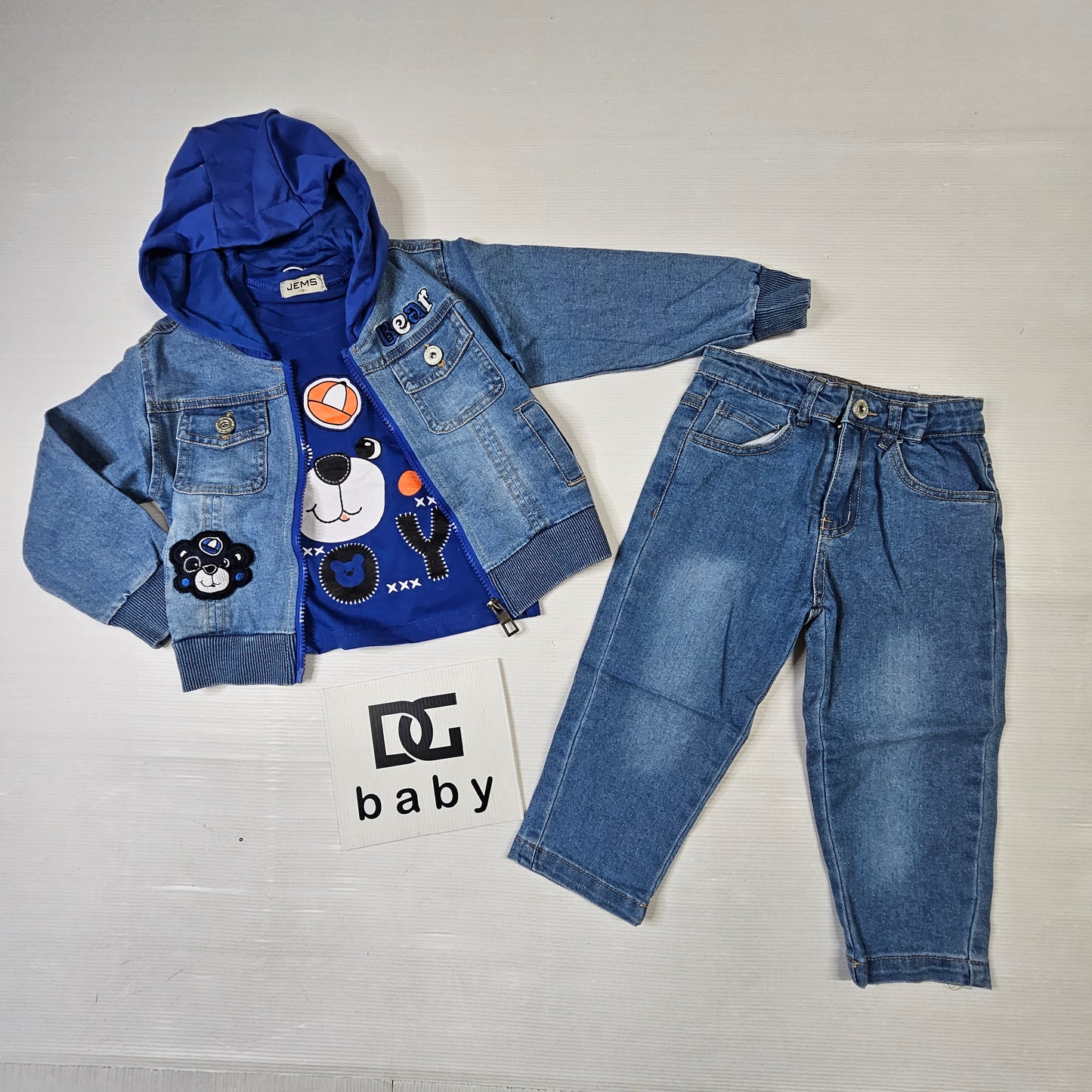 🐻 Completo Bambino Bear Denim – JEMS