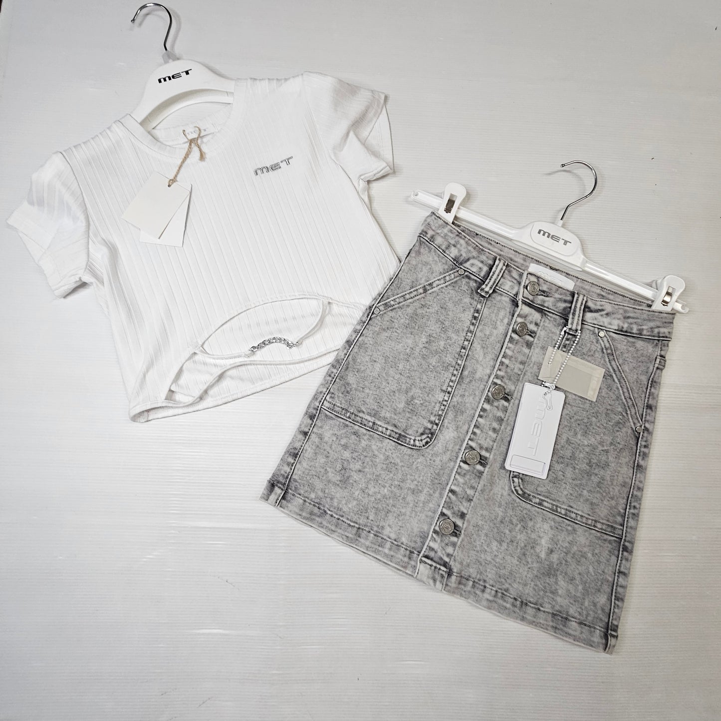 Completo Ragazza MET – T-shirt con Gonna in Denim