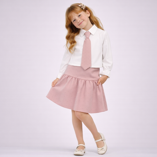💗 Completo Bambina Cravatta Elegance