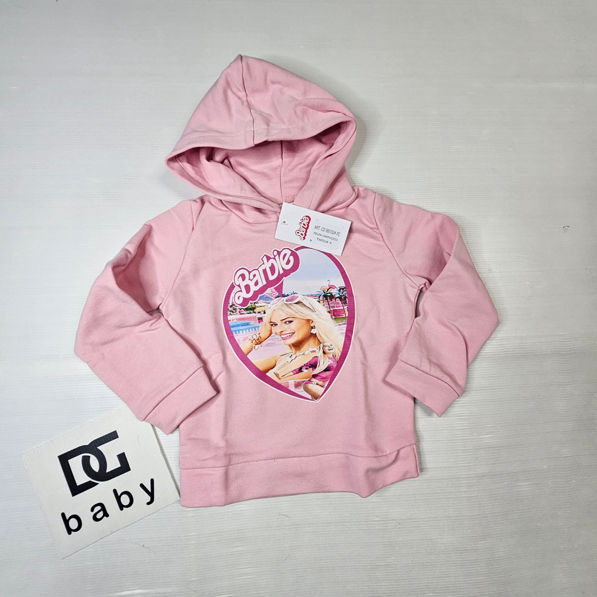 Felpa Bambina Barbie con Cappuccio