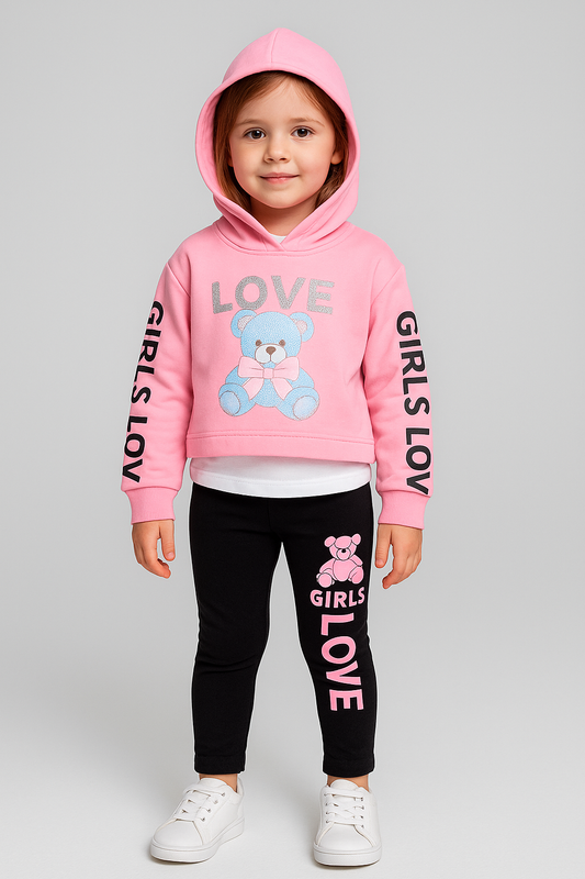 completo tuta TEDDY LOVE GIRL TRIS