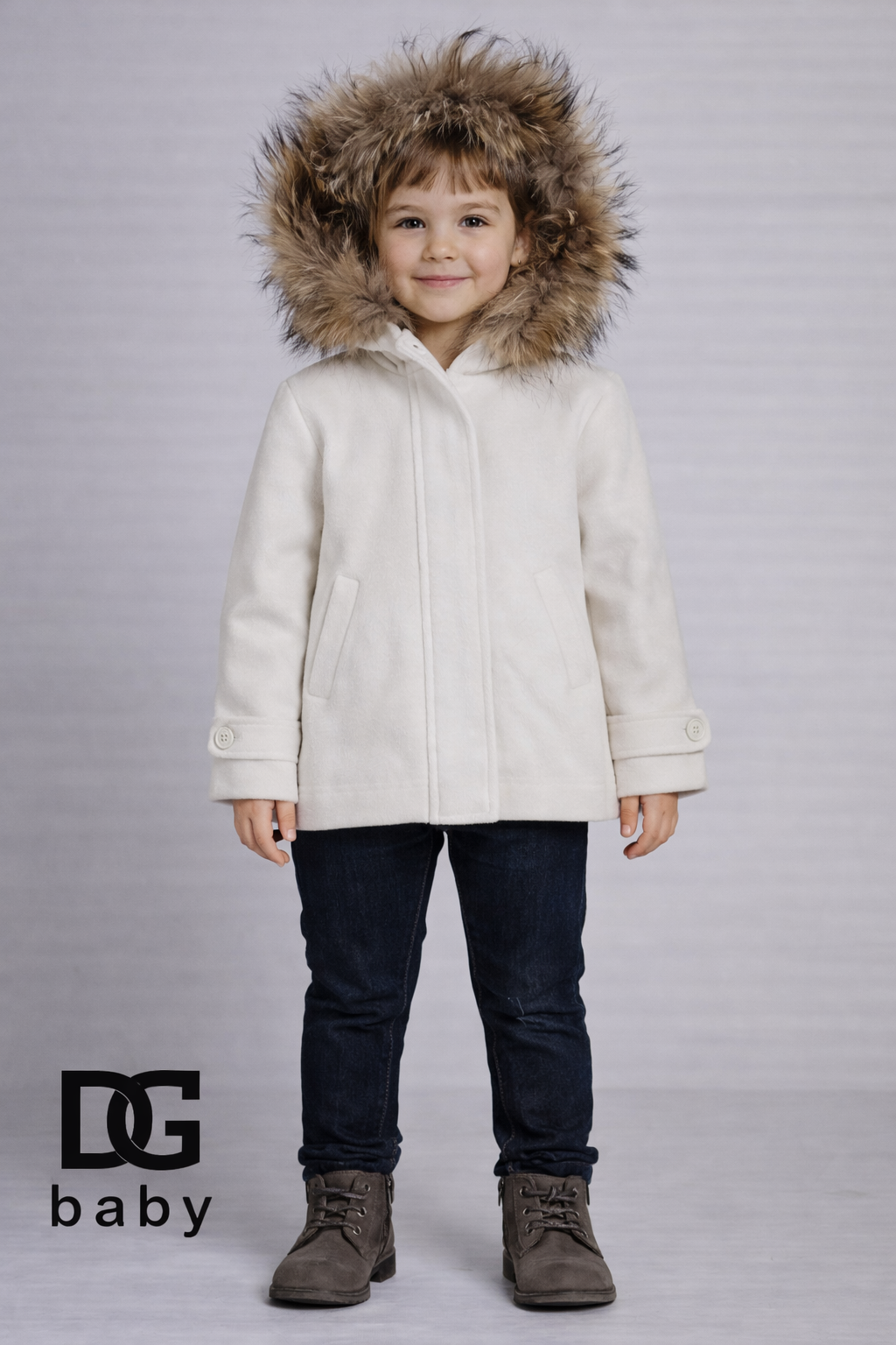 🧥 Cappotto Invernale Bambina Bianca con Cappuccio – Manila Grace ✨