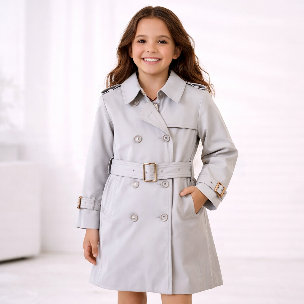 Trench bambina Manila Grace “Classic Chic” con cintura M3249CS26