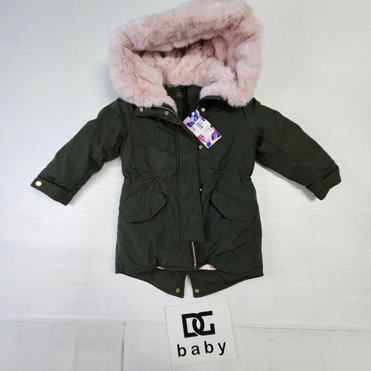 🧥 Parka Invernale Bambina con Cappuccio in Eco-Pelliccia 🧥