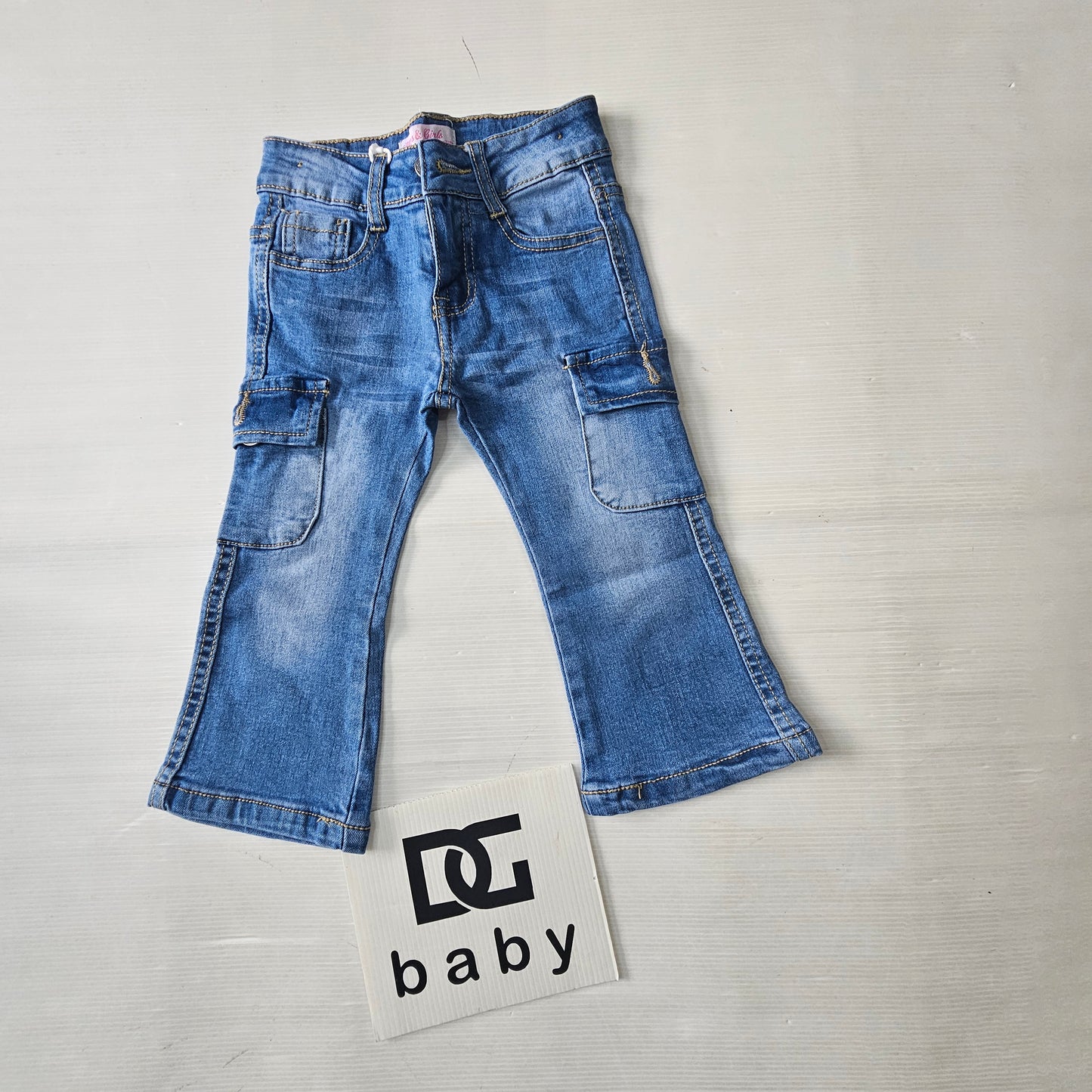 Jeans Cargo Bambina Flare