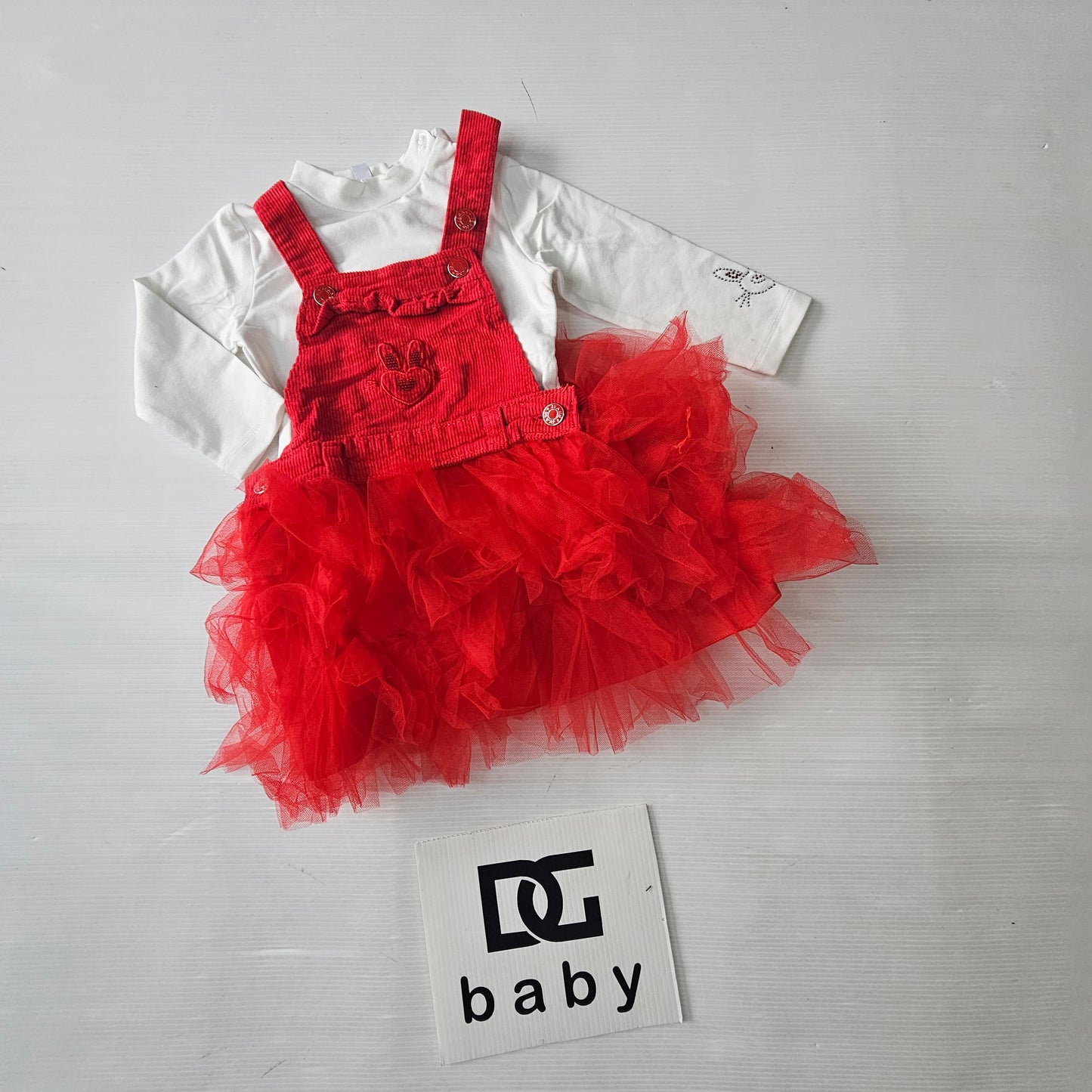 Vestitino Salopette Neonata Bunny con Tulle