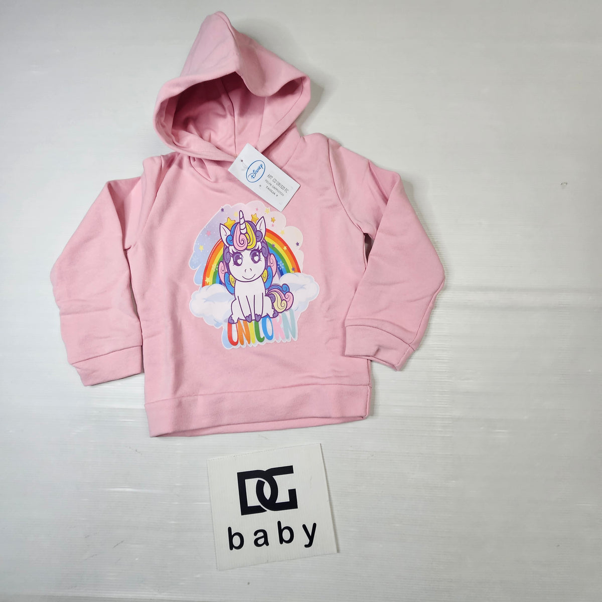 Felpa Bambina Unicorn Rainbow con Cappuccio