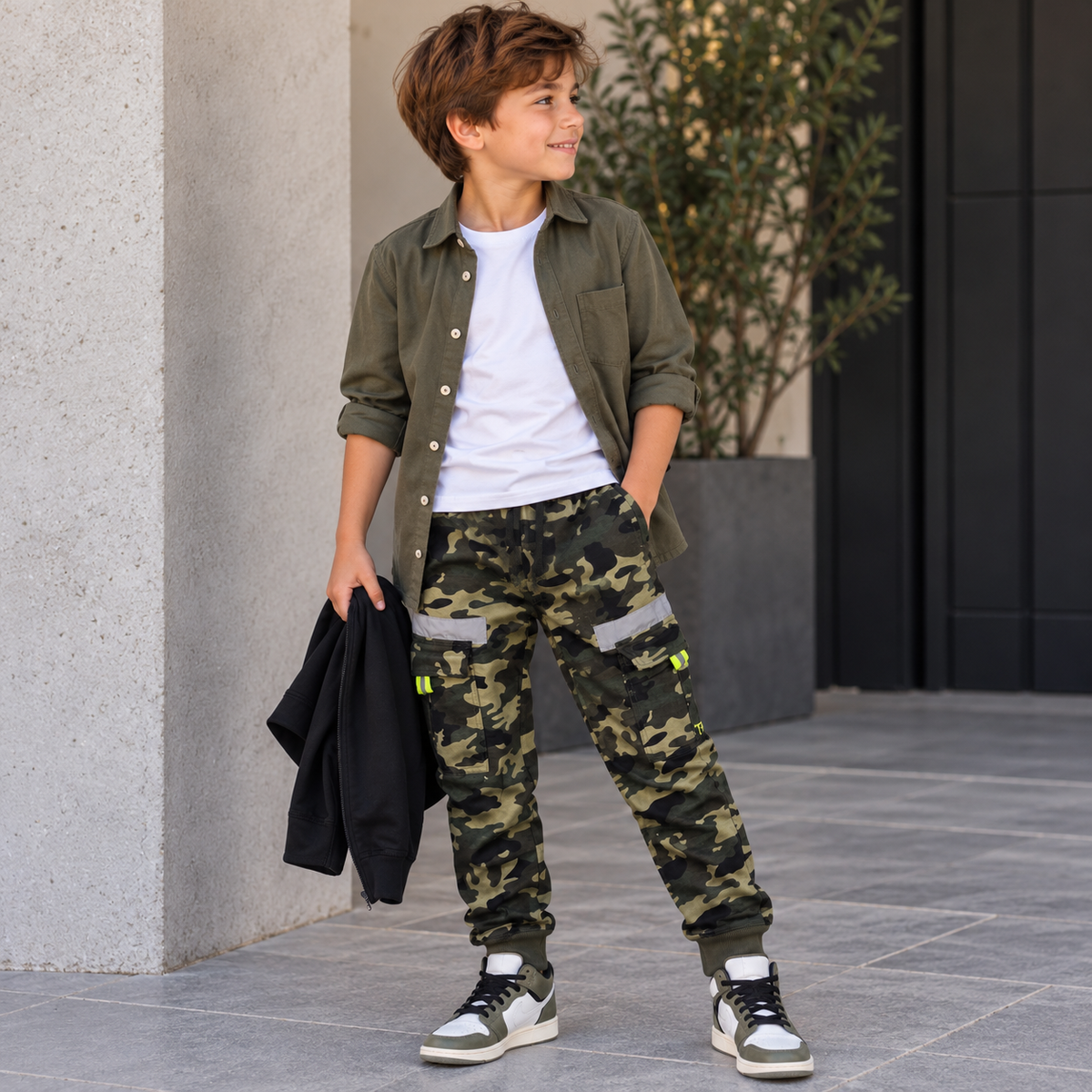 Pantalone Ragazzo Cargo Camouflage