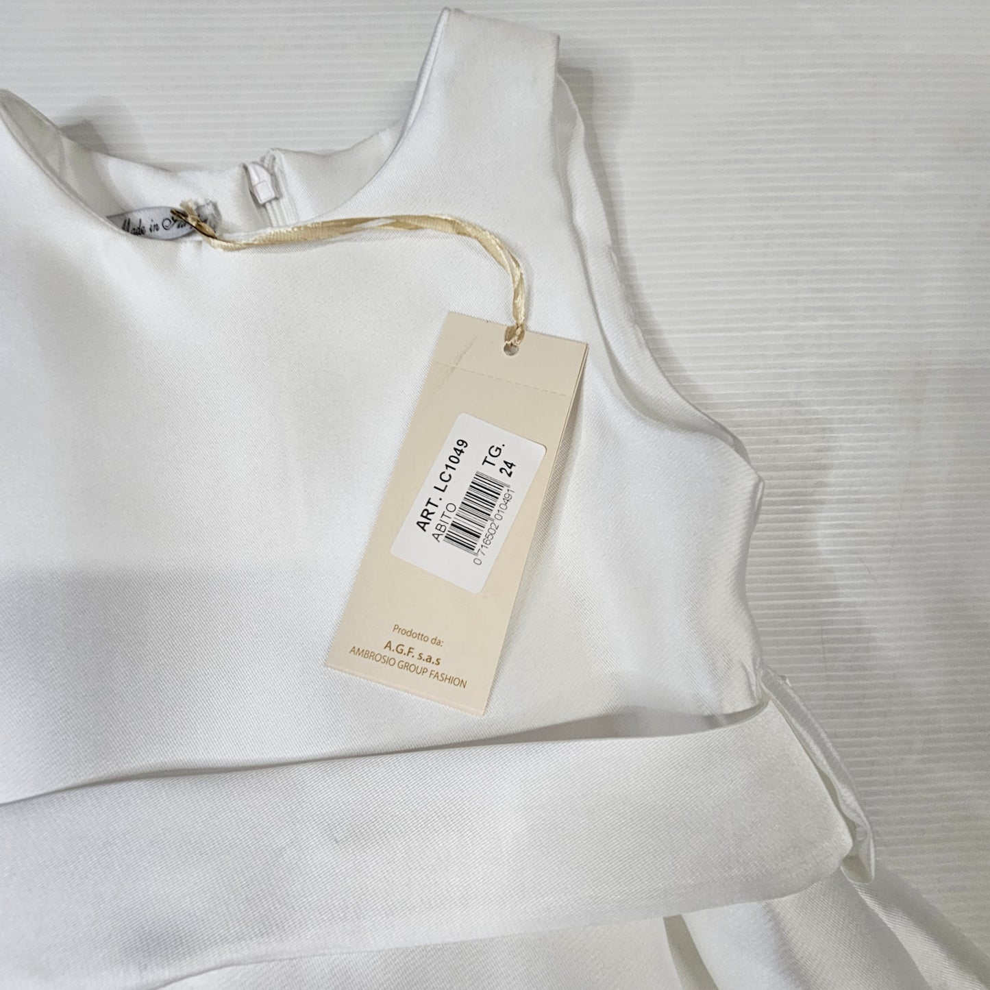 Vestito bimba Laura Carini LC1049 bianco elegante