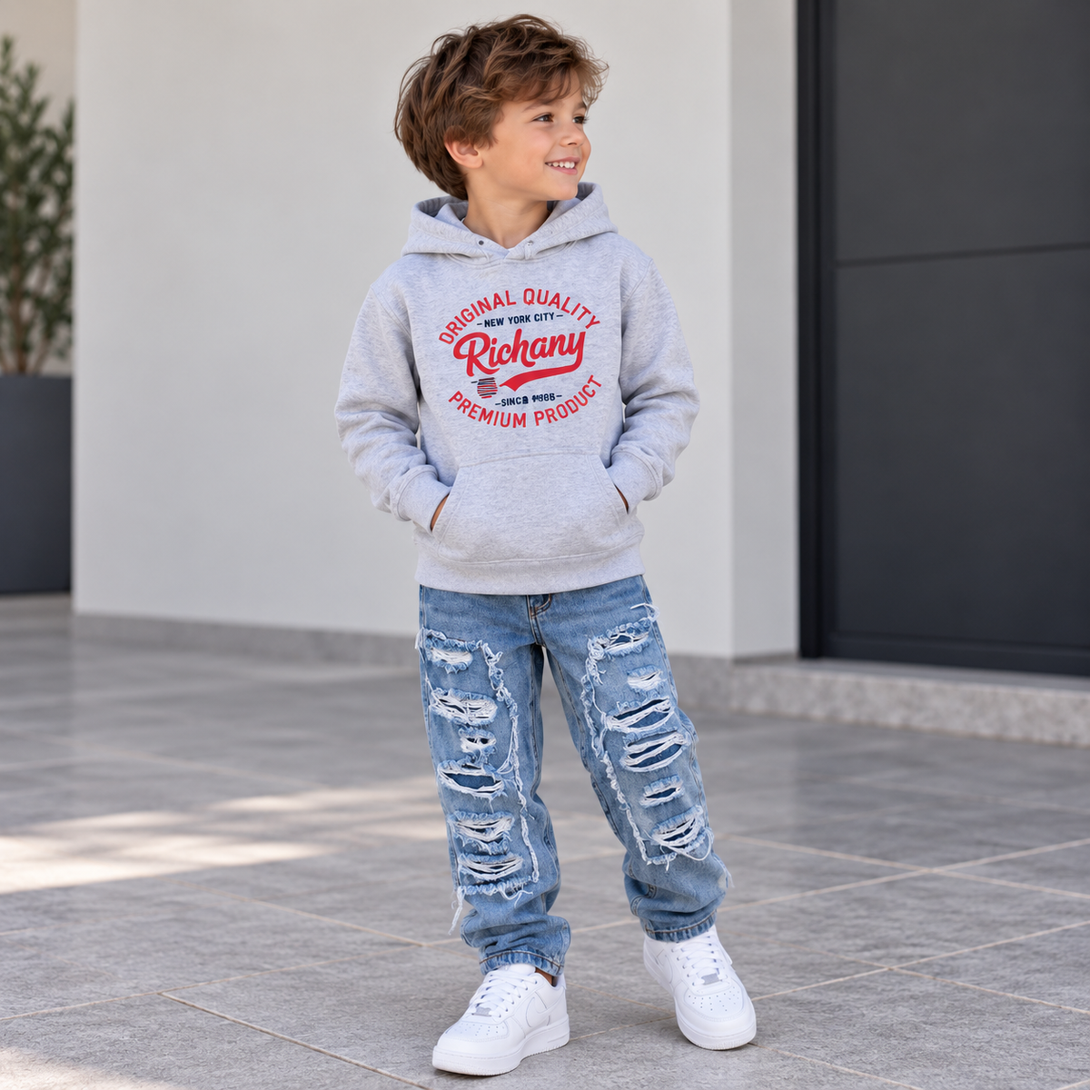Jeans Bambino Wide Leg Strappato