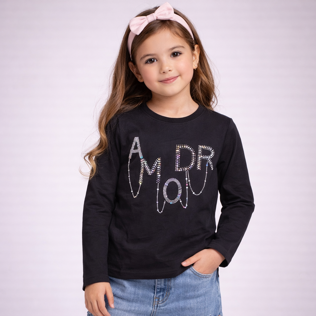 ✨👕 Maglia Bambina Glam Amour