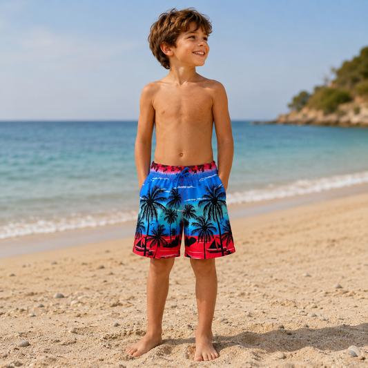 Costume Mare Bambino Fantasia Tropicale Palme