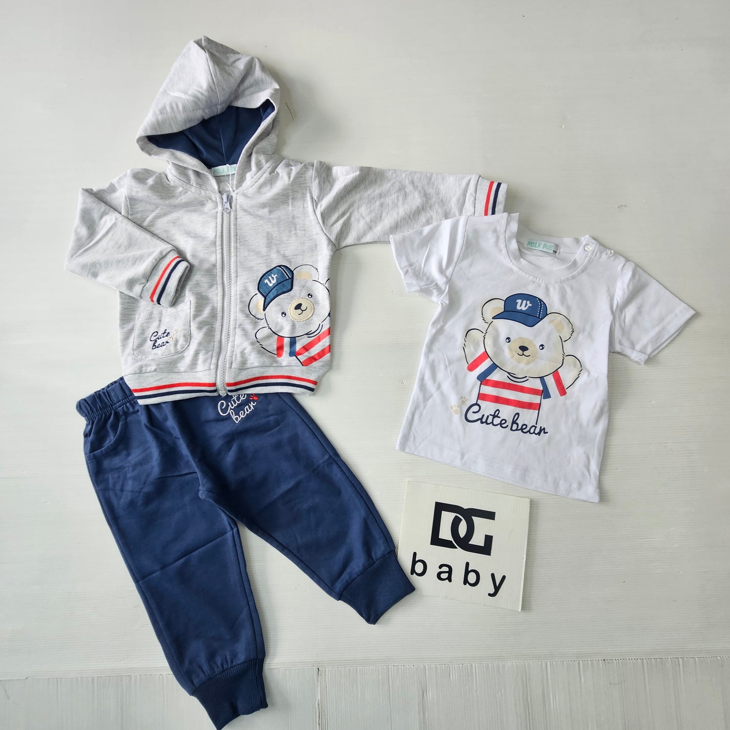Completo Neonato Cute Bear 3 Pezzi