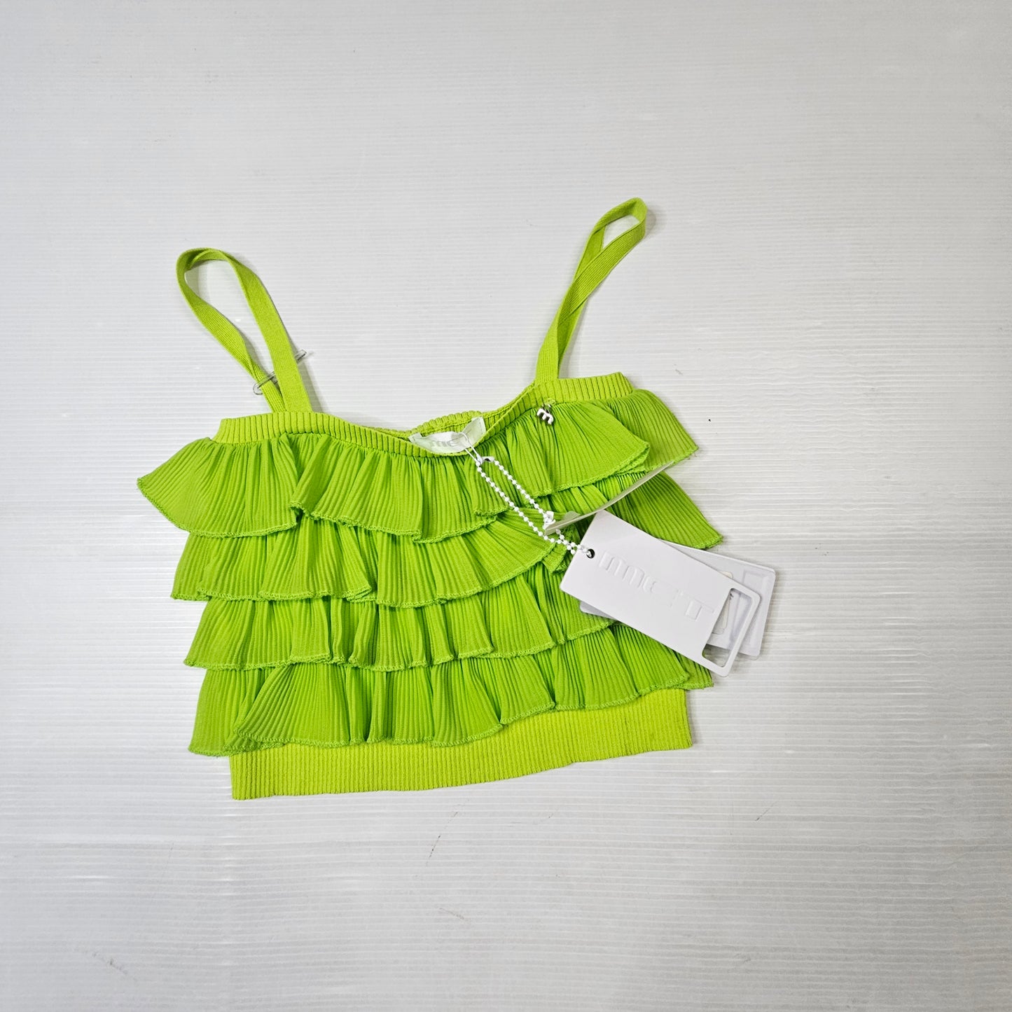 Top crop con balze in maglia a coste MET – Cod. ME291
