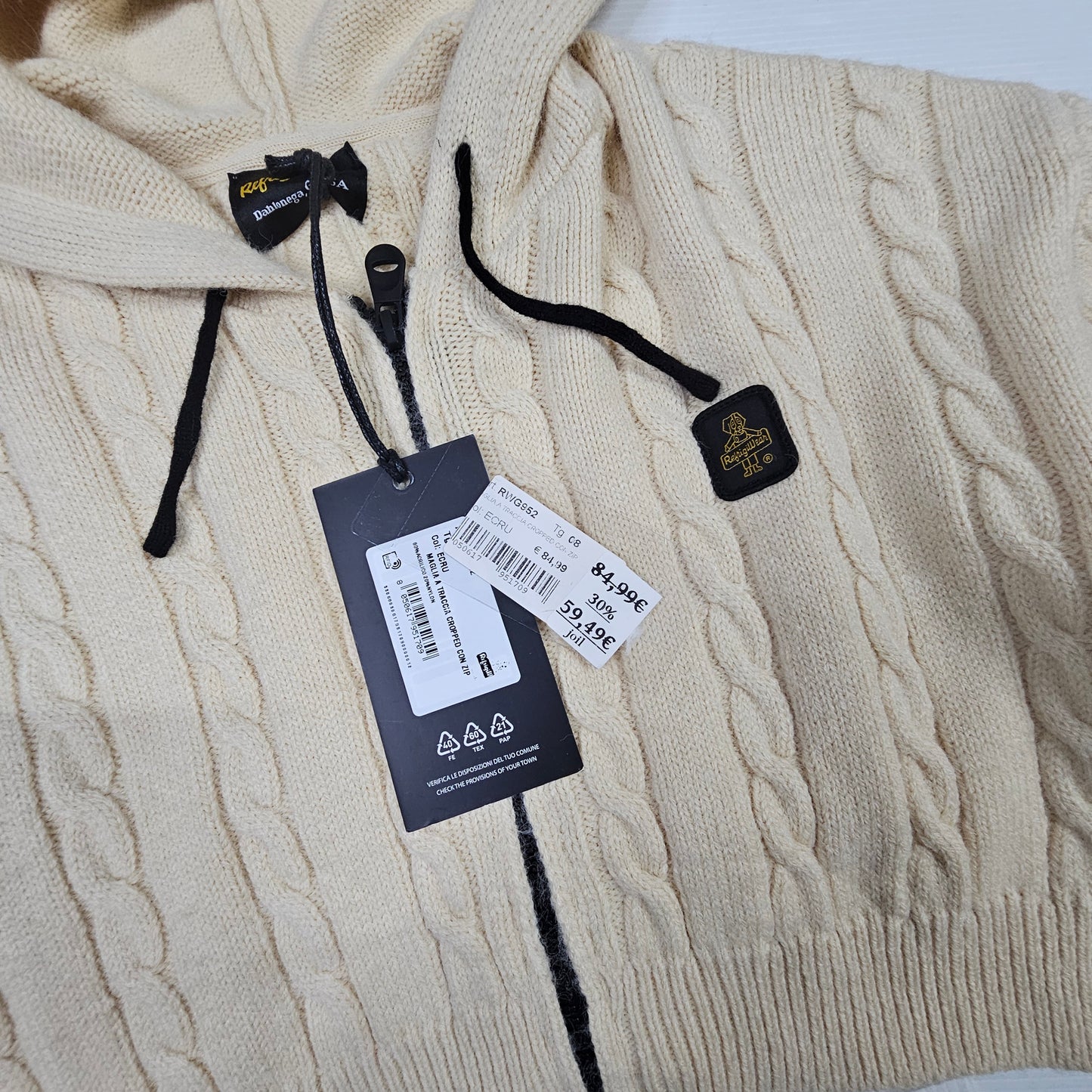 Cardigan Cappuccio Treccia – Refrigiwear RWB658 🤍