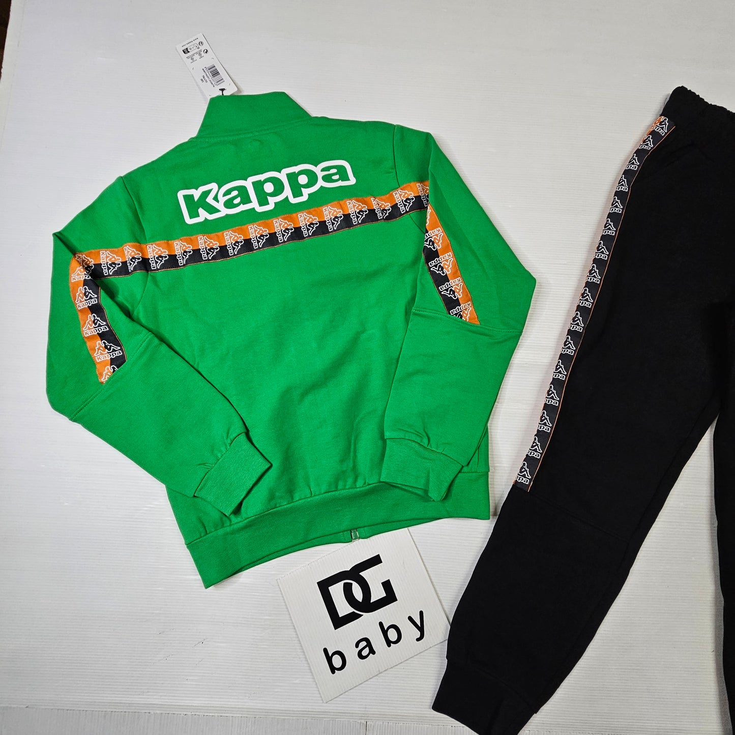 Tuta bambino Kappa “Street Tape” felpa zip + pantalone coordinato