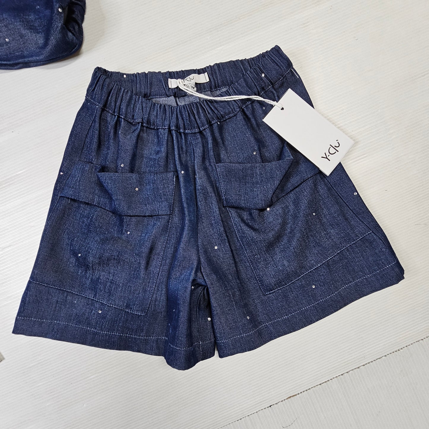 Completo bambina denim con giubbino e shorts – YCLU