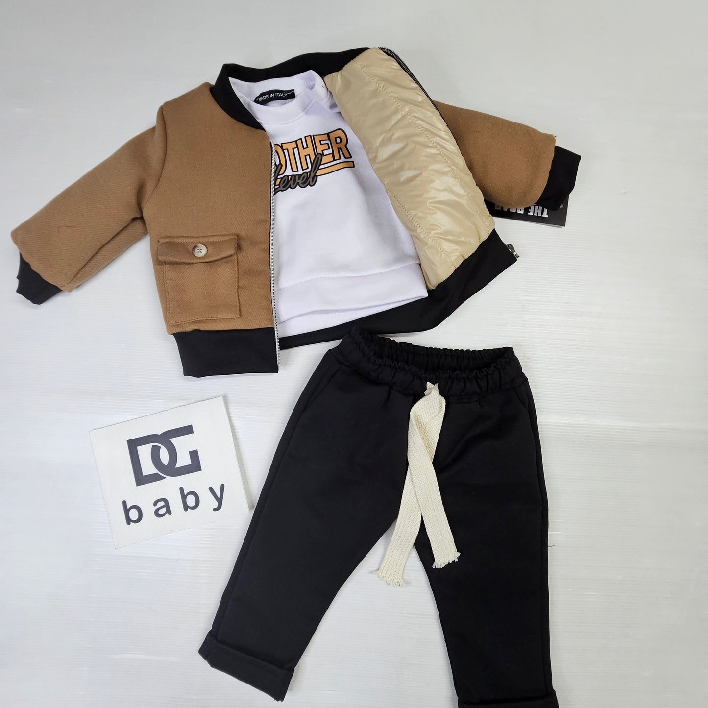 Completo Mini Bomber Cammello 🧸🧥