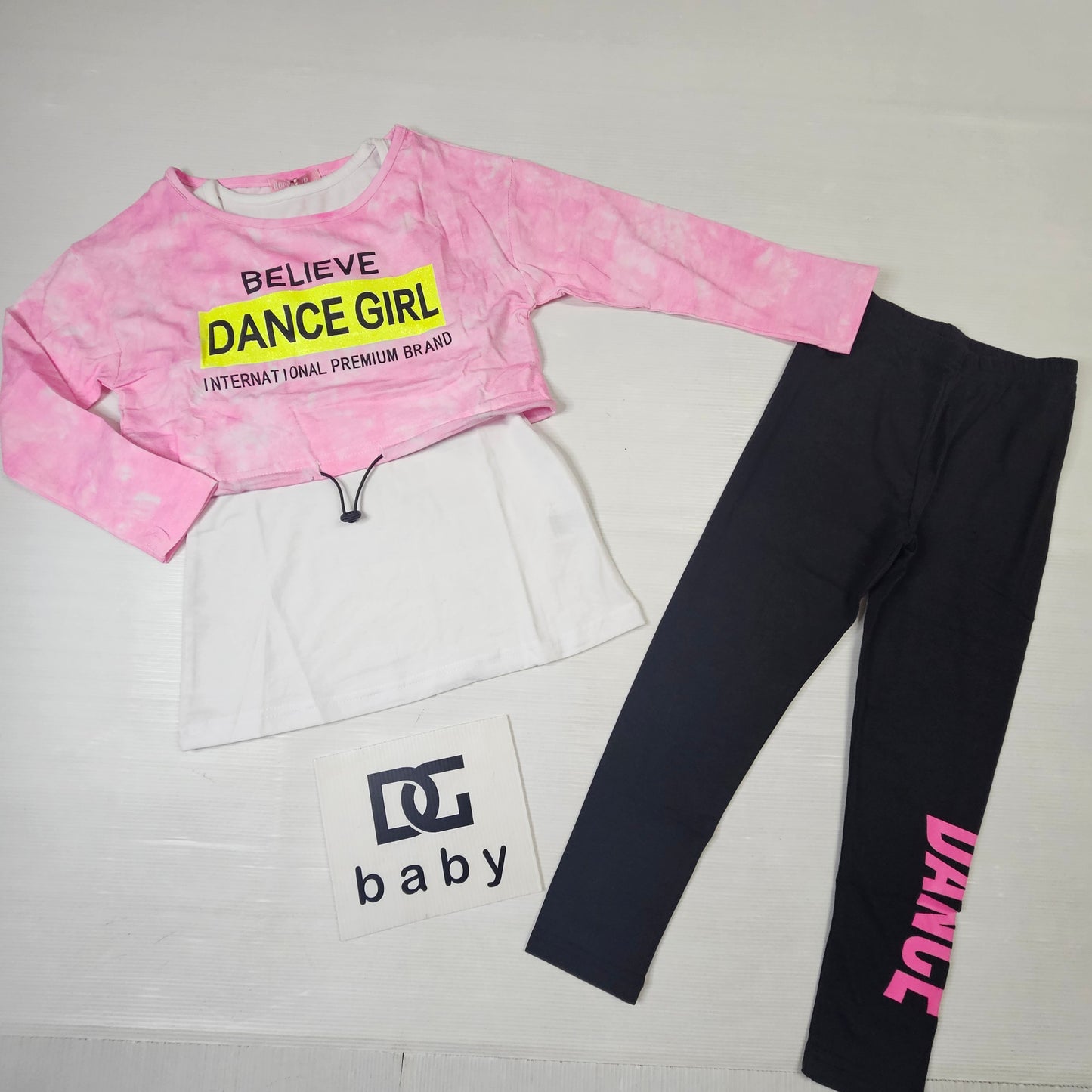 Completo 3 Pezzi Bambina “Believe Dance” 💚💃