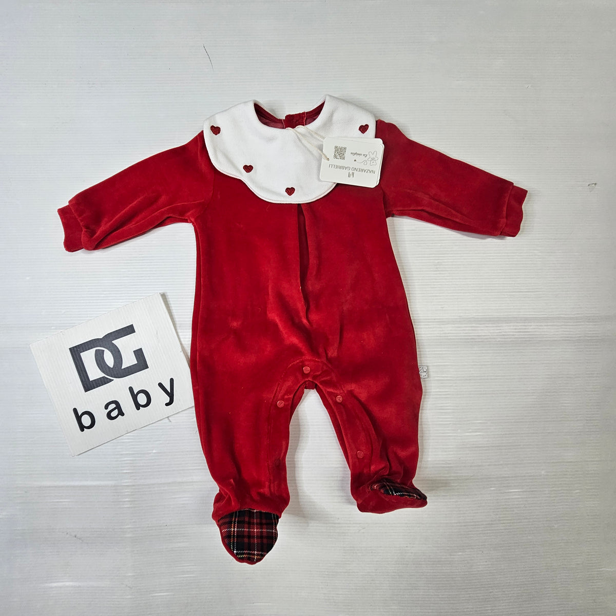 Tutina Neonata Cuoricini in Ciniglia NG-2310/34