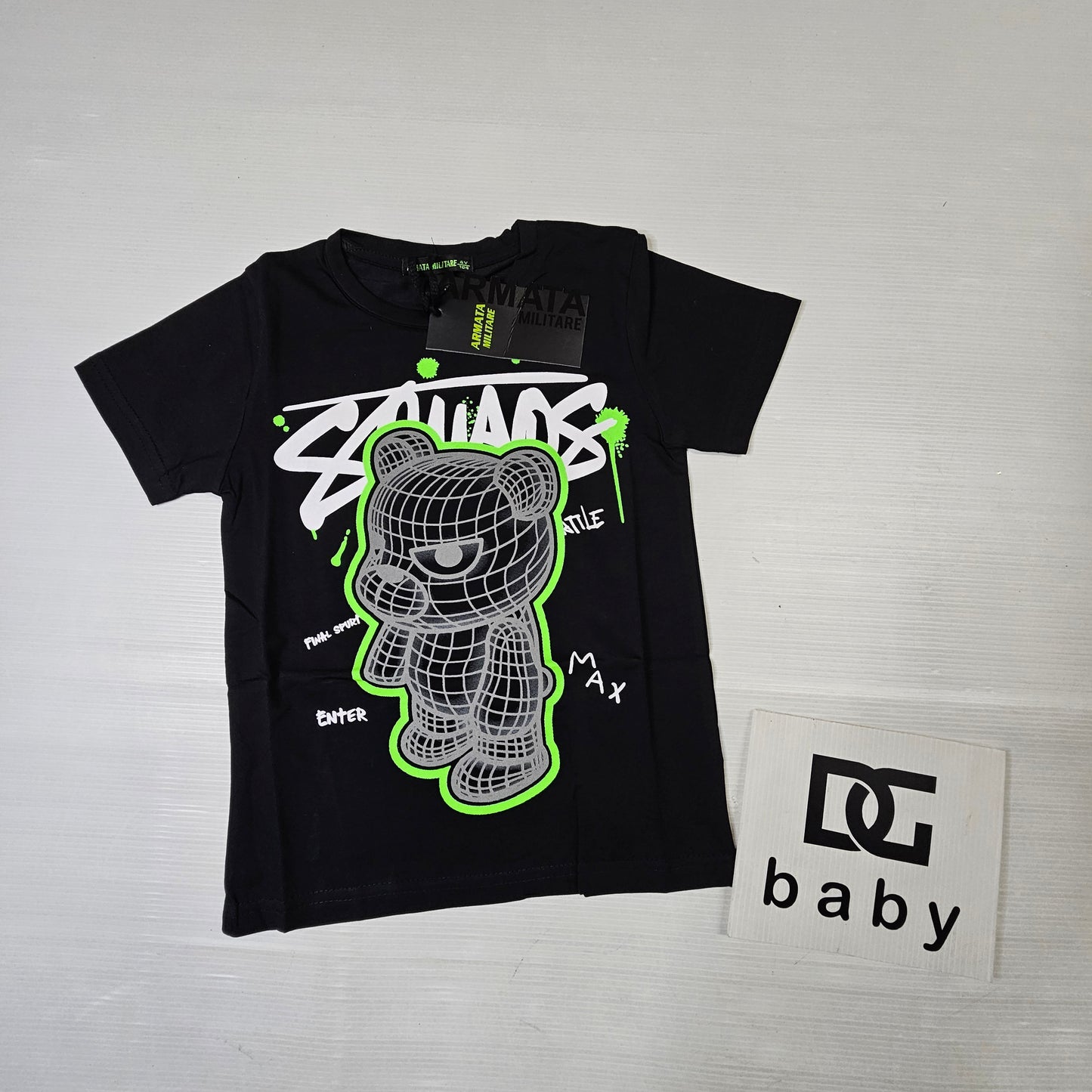 T-shirt bambino Armata Militare “Bear Street” stampa grafica