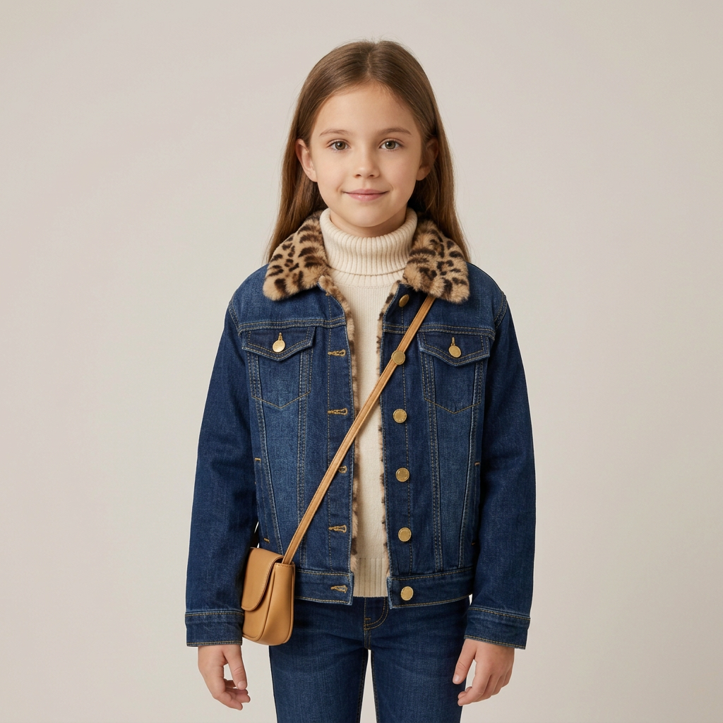 giubbino bambina  jeans ME055
