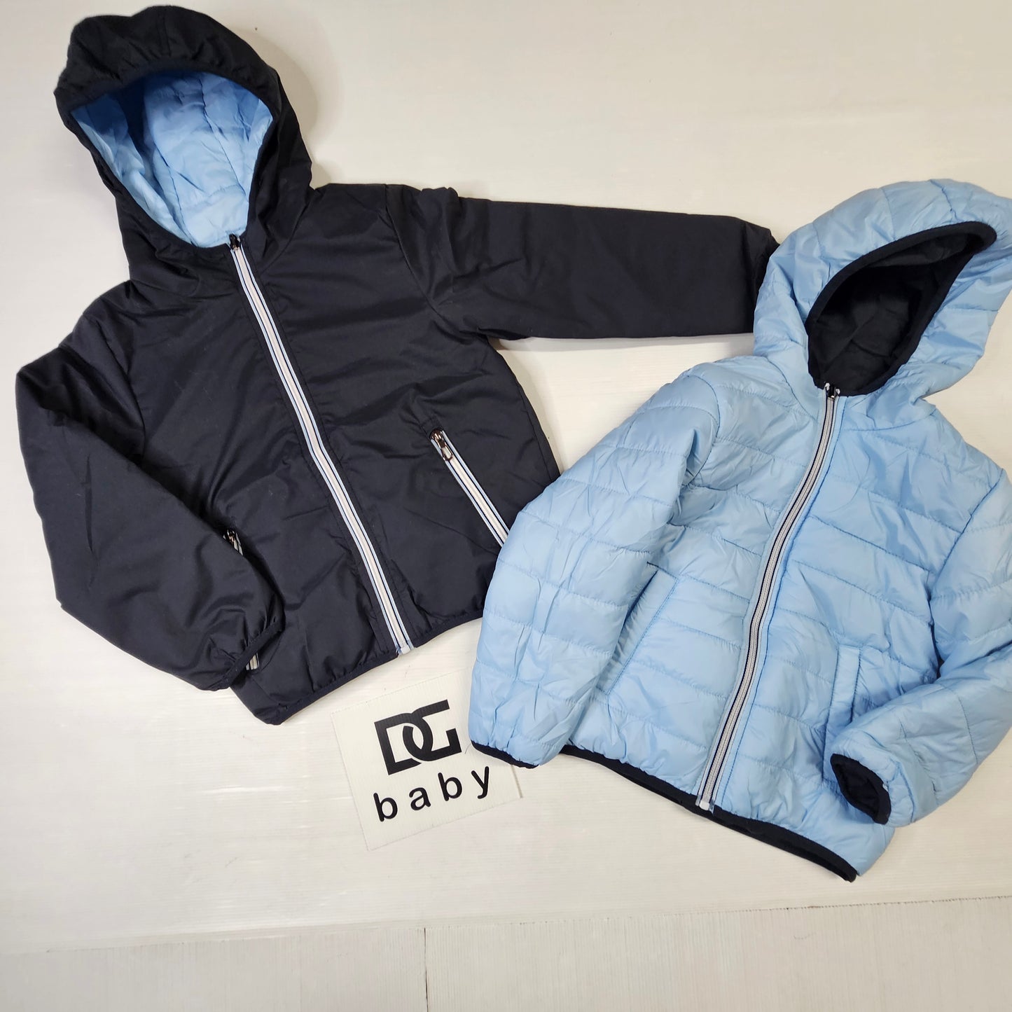 Giubbino bambino reversibile con cappuccio