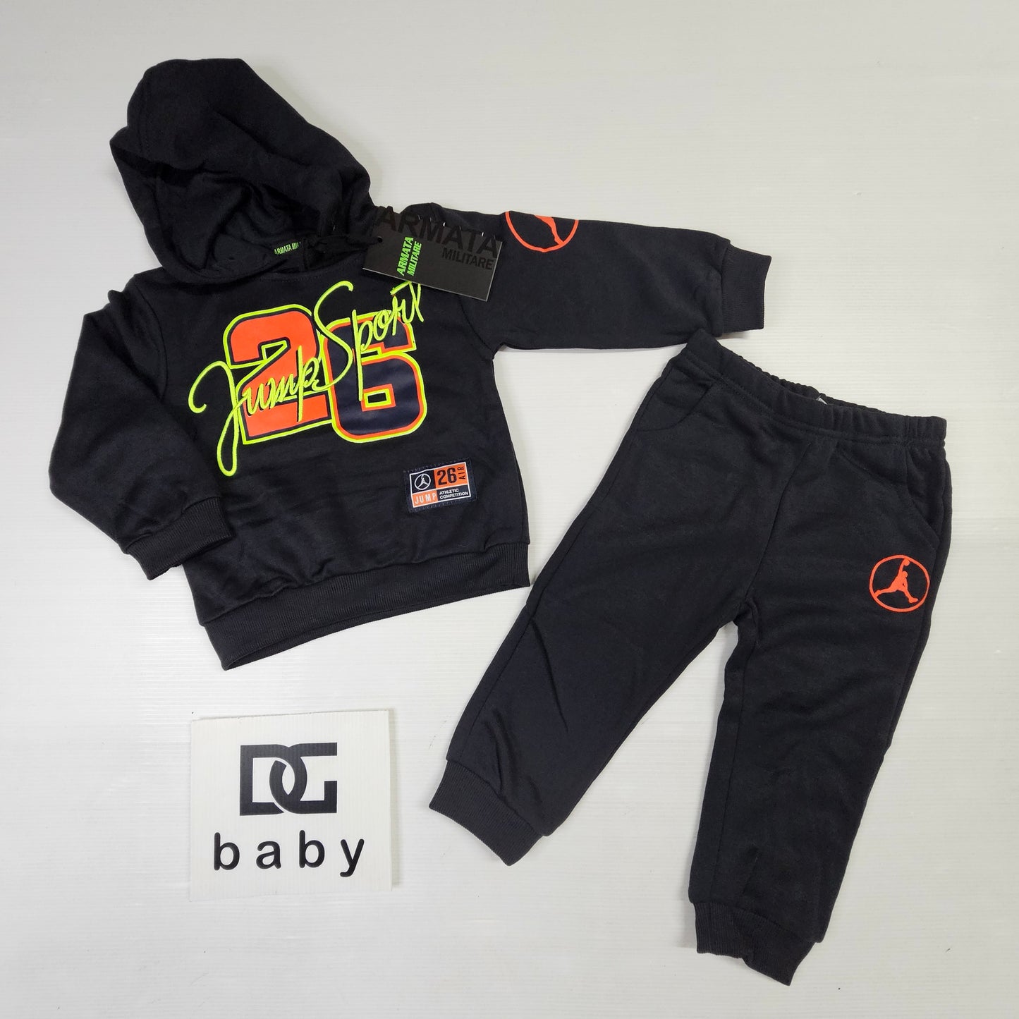 🏀 Completo “Jump 26” Felpa + Jogger – Baby