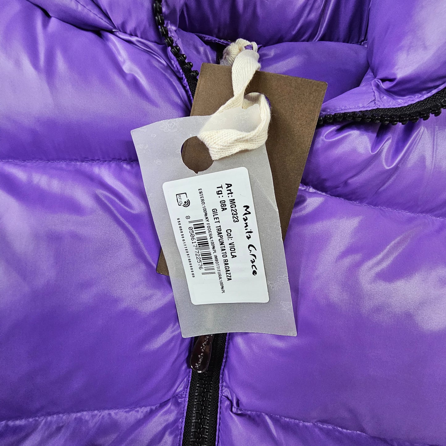 💜 MANILA GRACE  Gilet imbottito Viola Polar