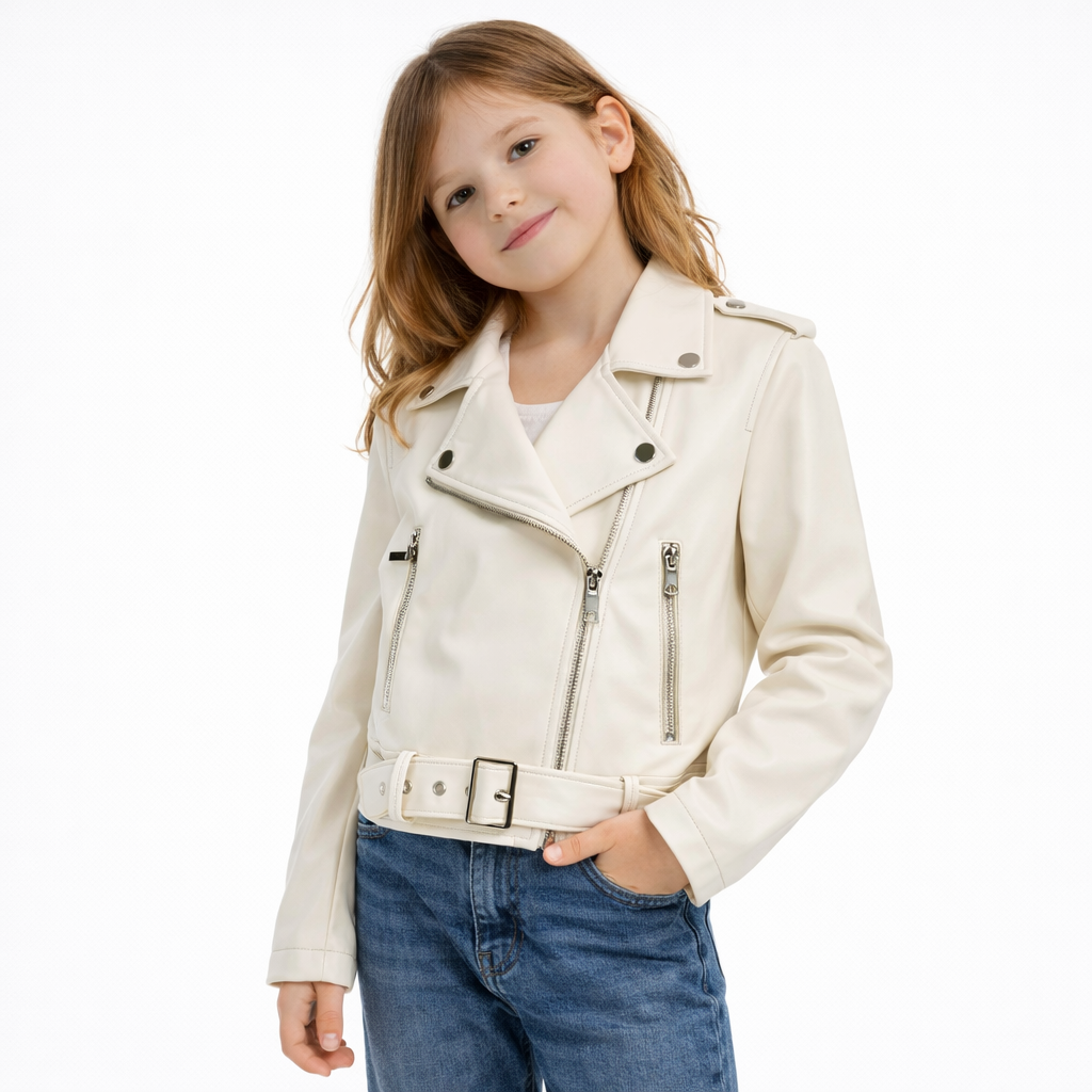 🤍 Y-Clù Giacca biker bimba Y21065