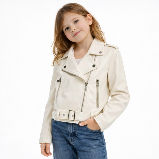🤍 Y-Clù Giacca biker bimba Y21065