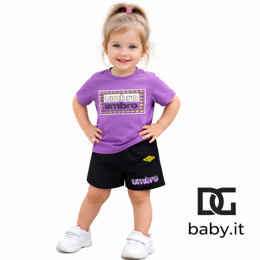 Completo bimba Umbro 82686K 62211139 t-shirt + short