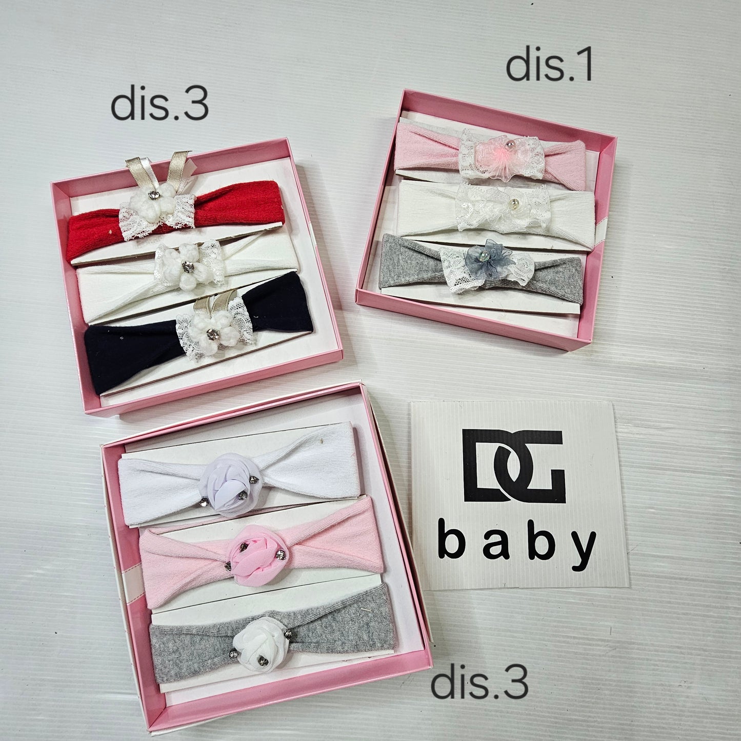 Tris Fascette Capelli Neonata 🎀