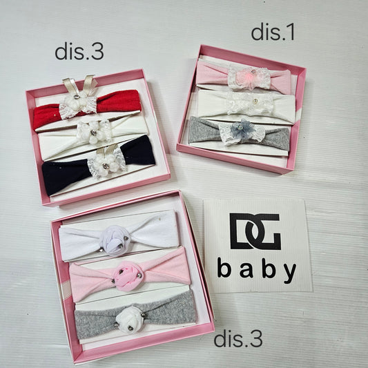 Tris Fascette Capelli Neonata 🎀