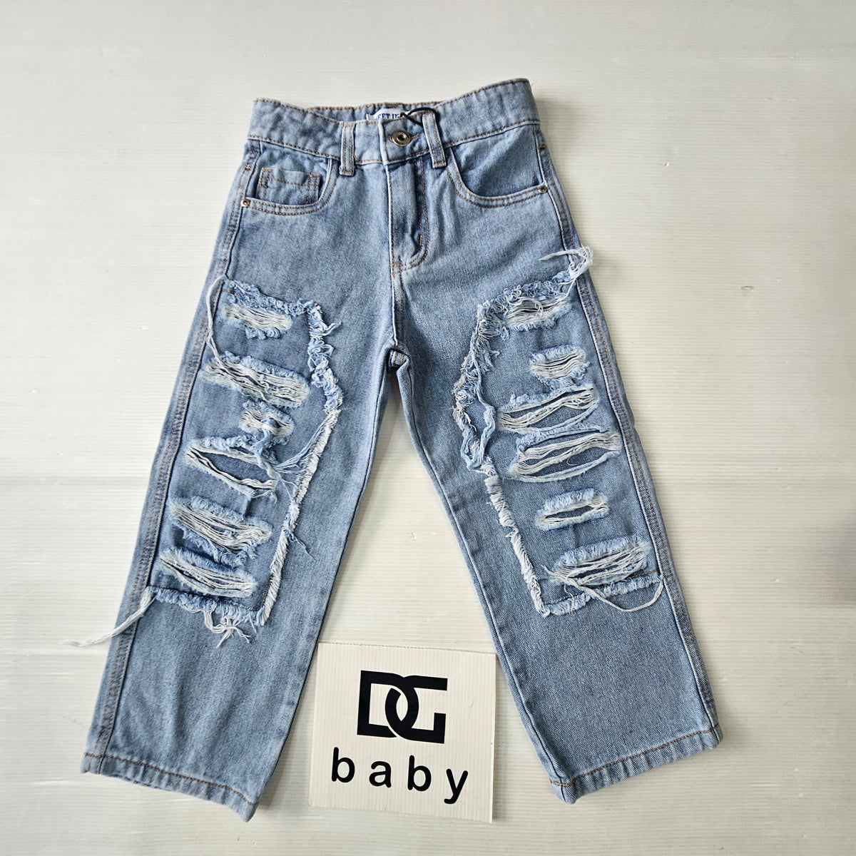 Jeans Bambina Wide Leg Strappato