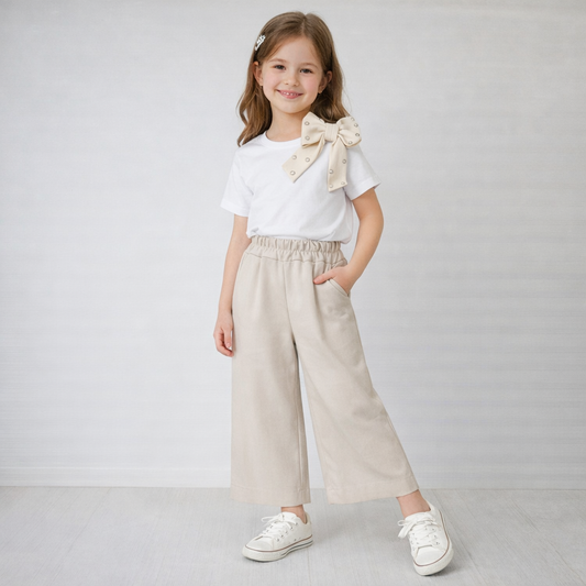 👗 Completo Bambina Fiocco Chic Palazzo