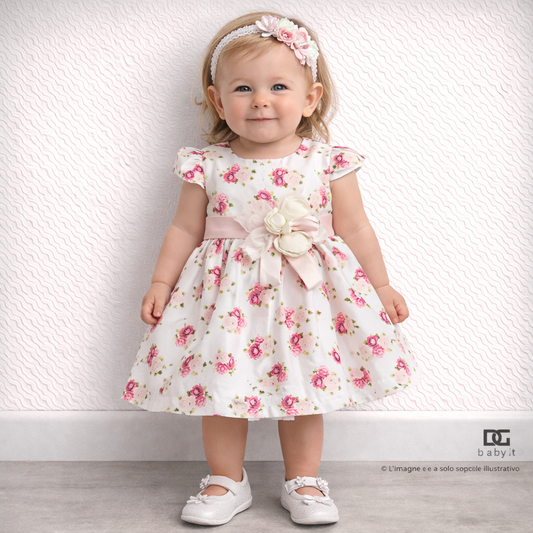 🌸 Abito Cerimonia Bimba Laura Carviana Art. LC1014