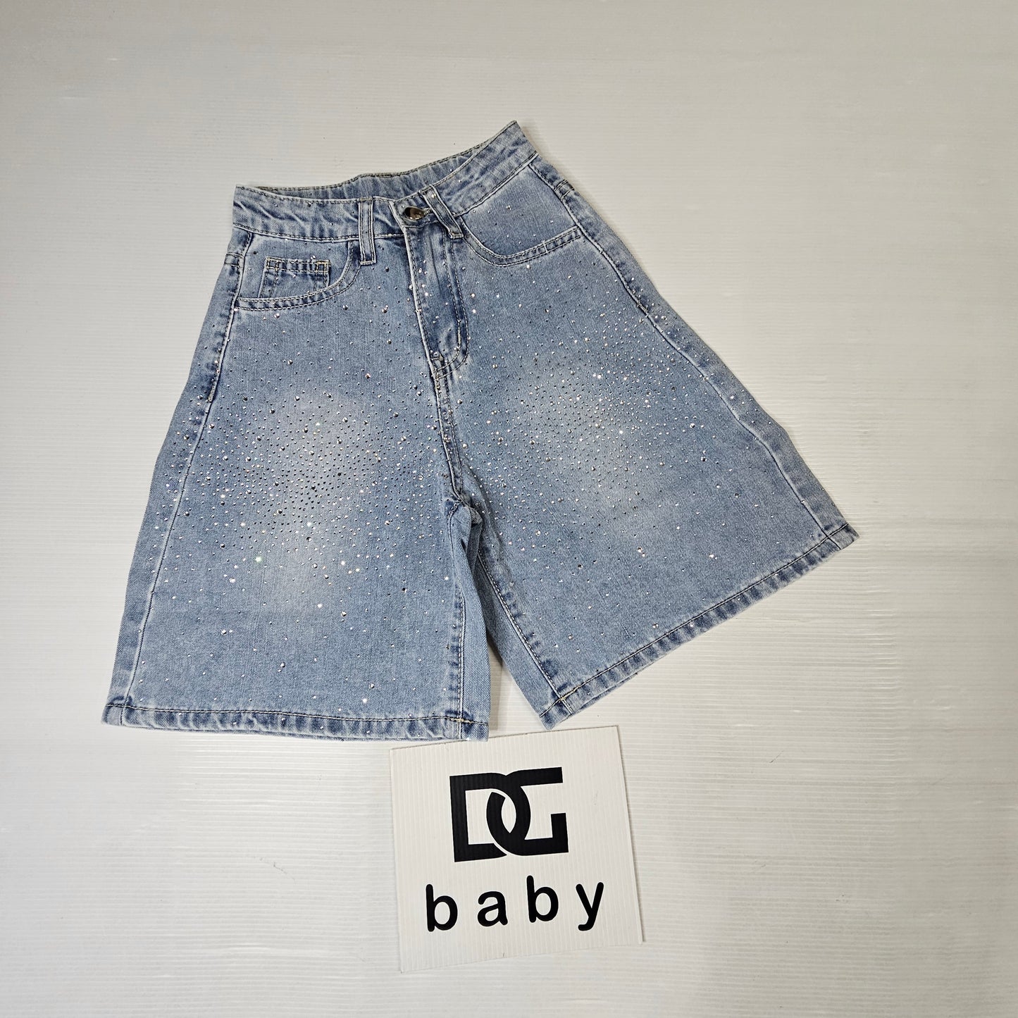 👖 Shorts Bambina Denim Sparkle