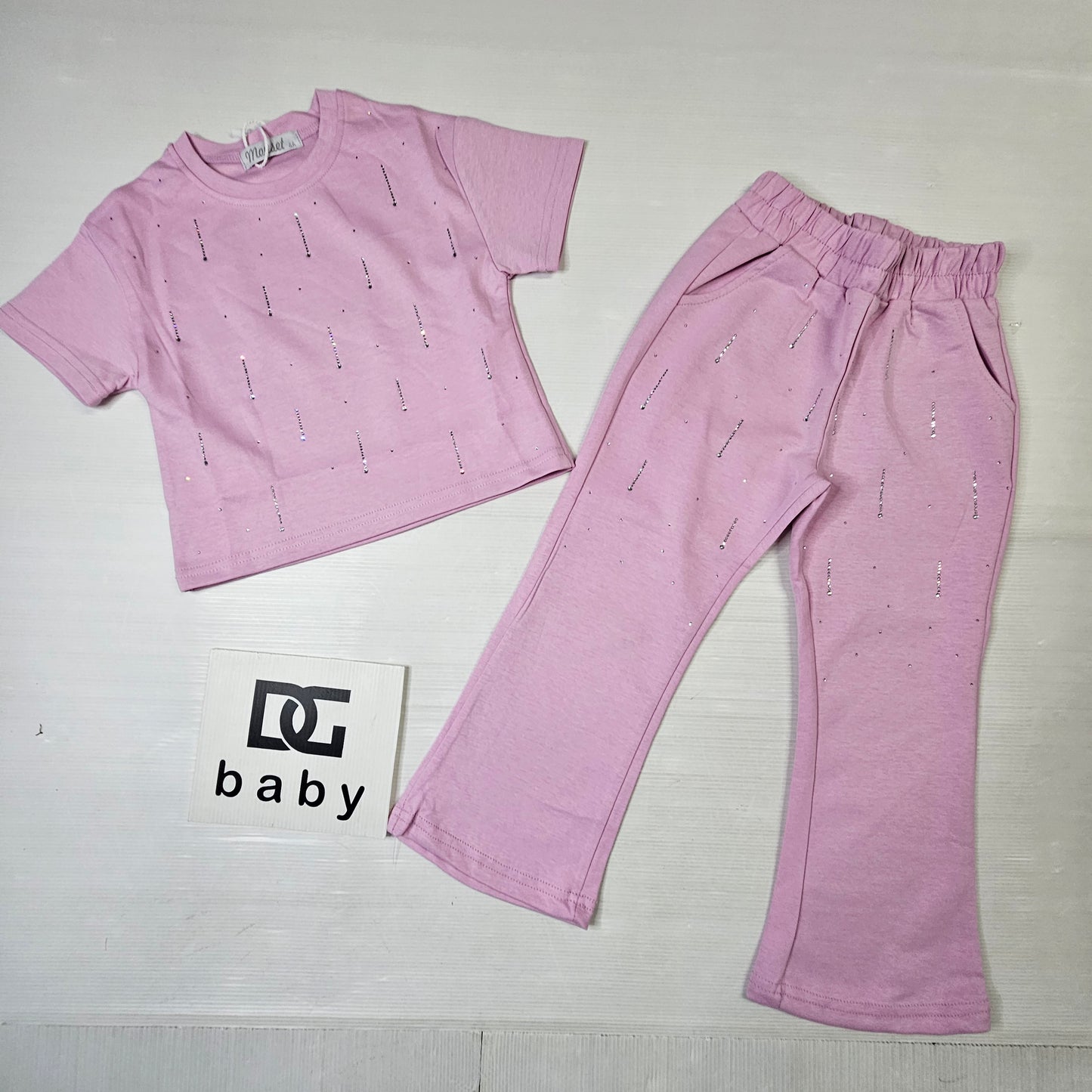 Completo bambina “Luce Brillante” t-shirt + pantalone