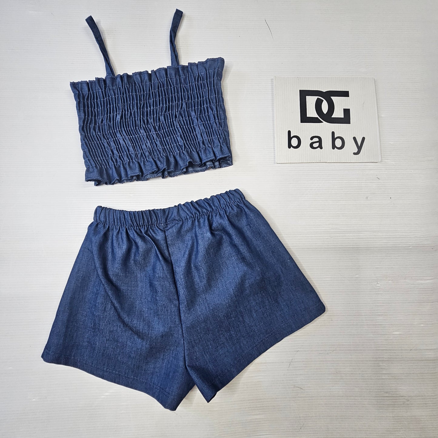 Completo Bambina Denim Chic Blu