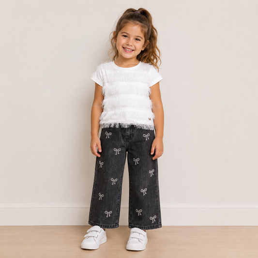 Completo Bambina Manila Grace – White Glam Denim