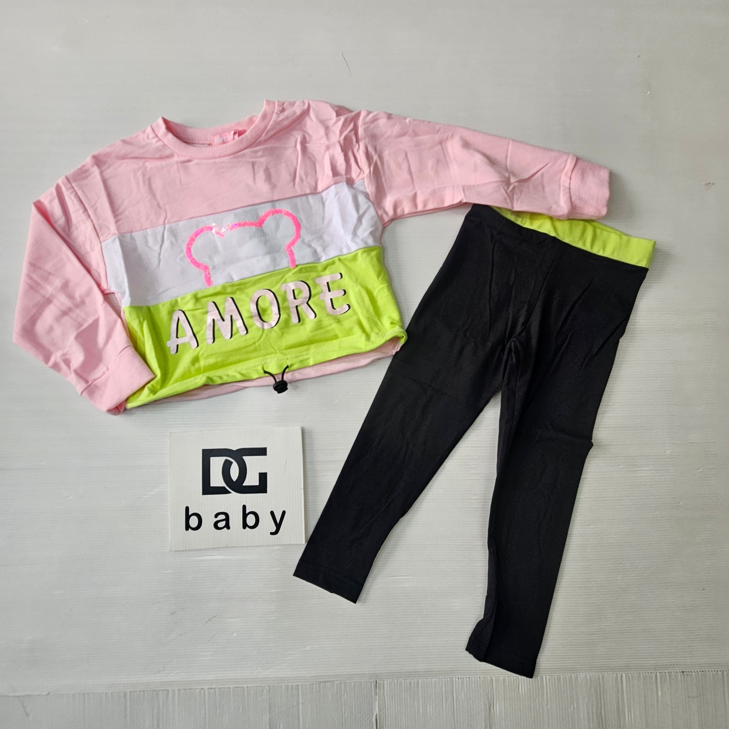 Completo Bambina Amore 2 Pezzi