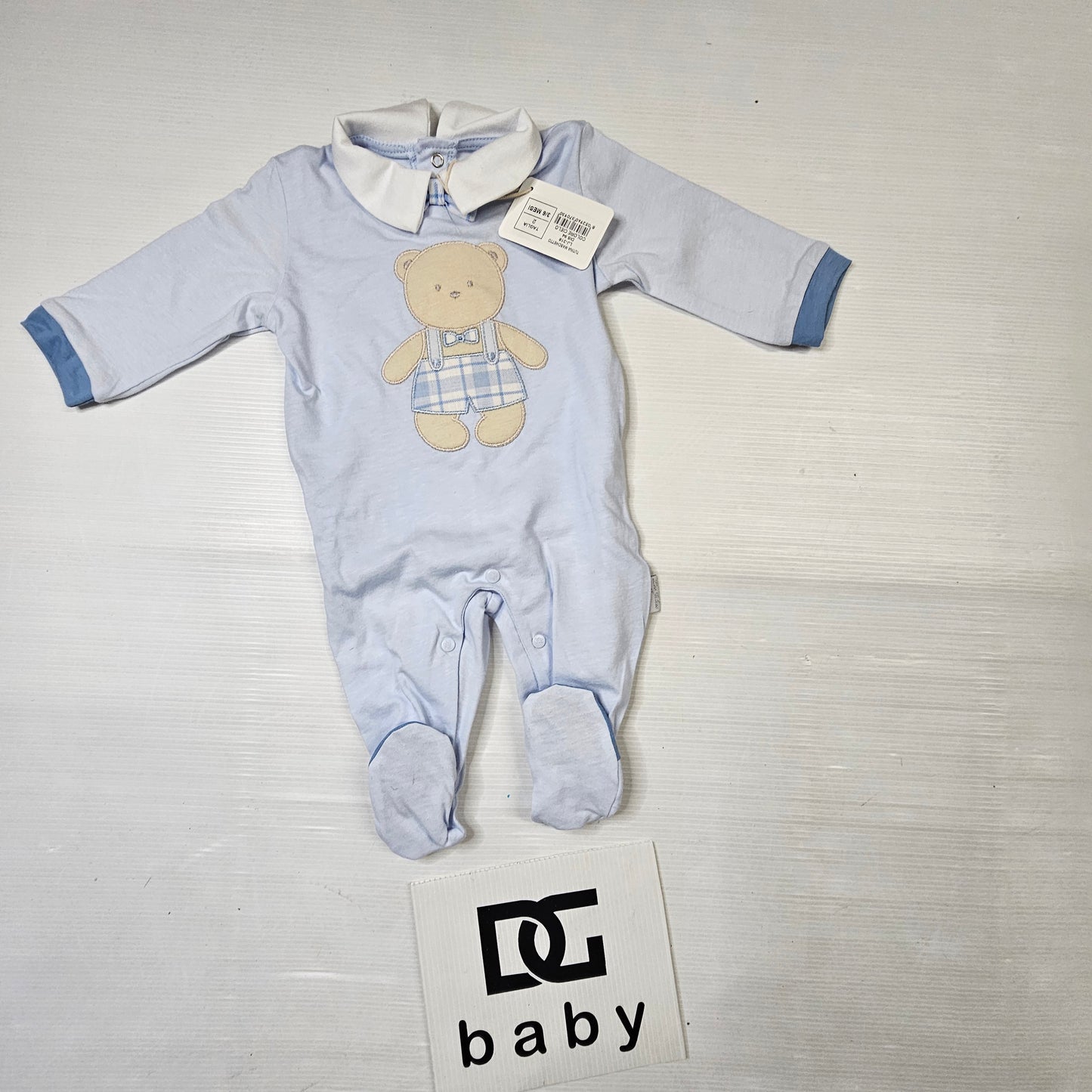 Tutina Neonato Orsetto con Colletto – Art. 318/94 🧸💙