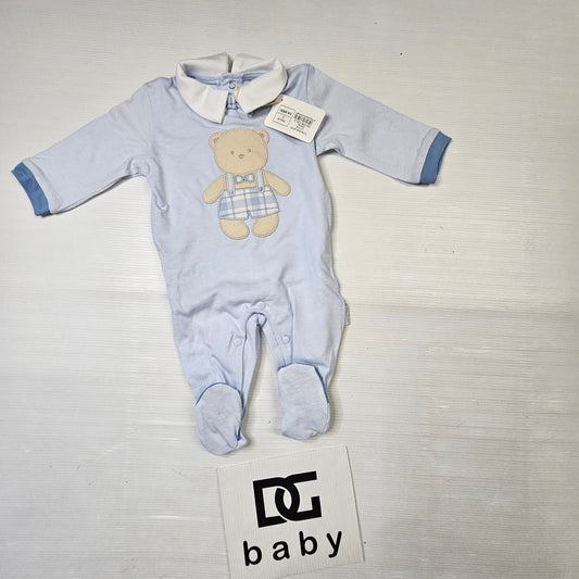 Tutina Neonato Orsetto con Colletto – Art. 318/94 🧸💙