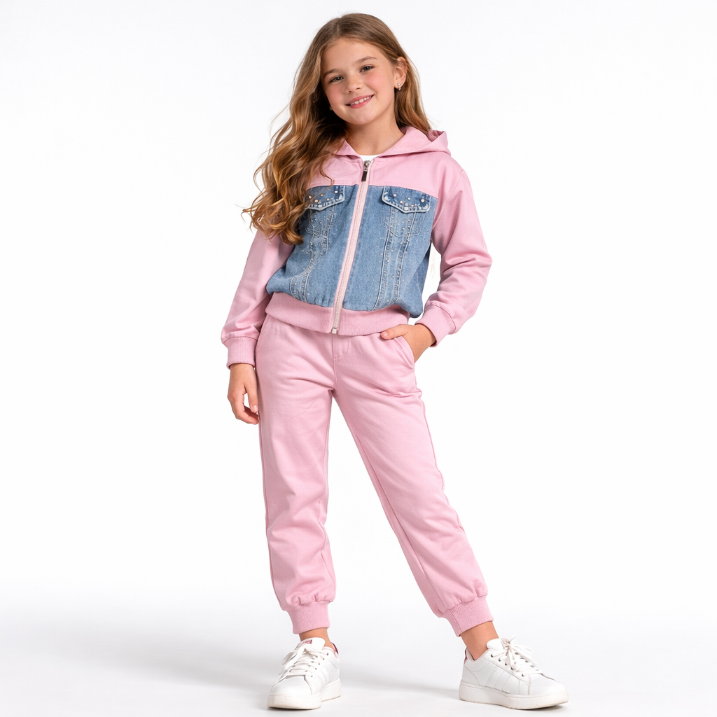 💎 Tuta Bambina Denim Shine