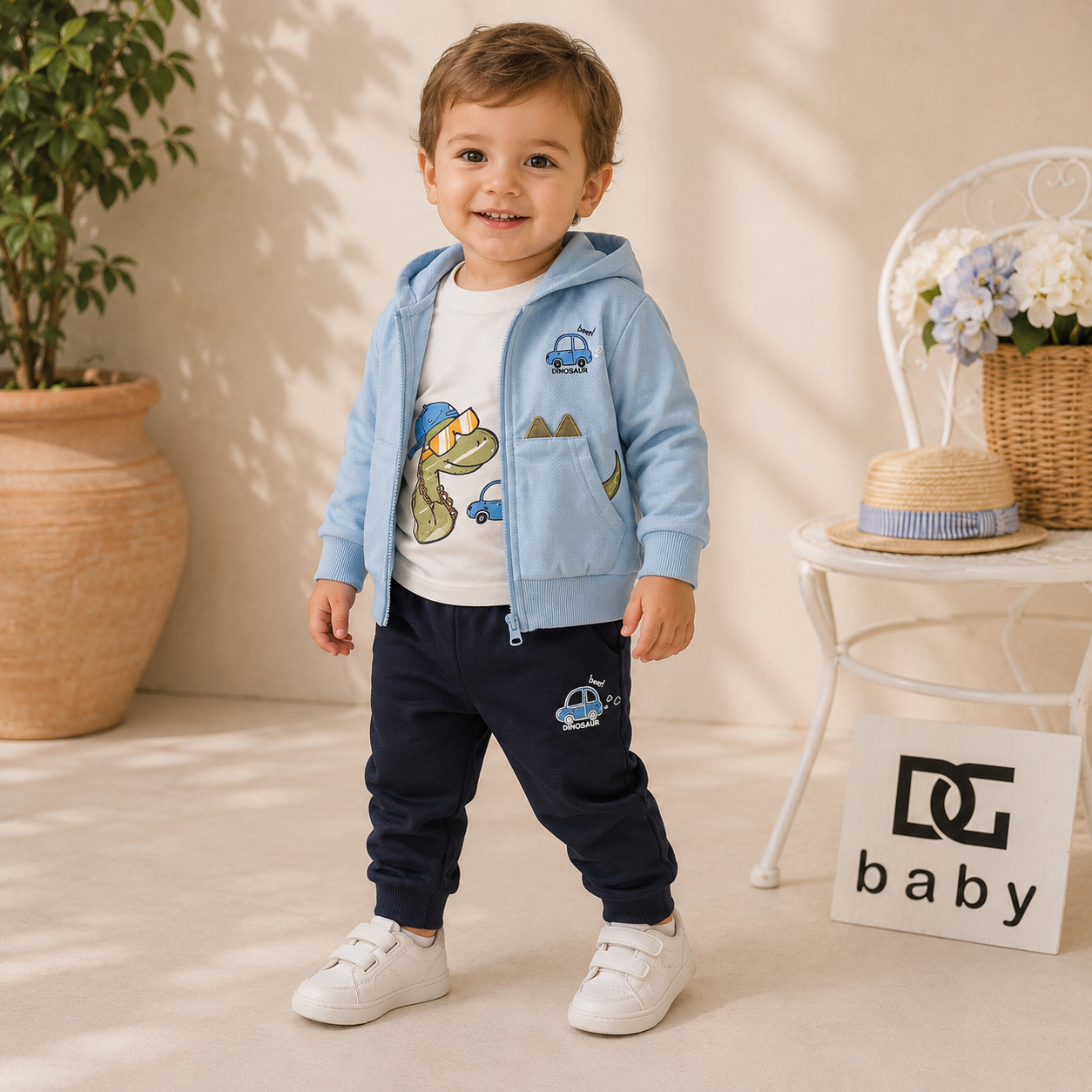Completo Neonato Dino 3 Pezzi