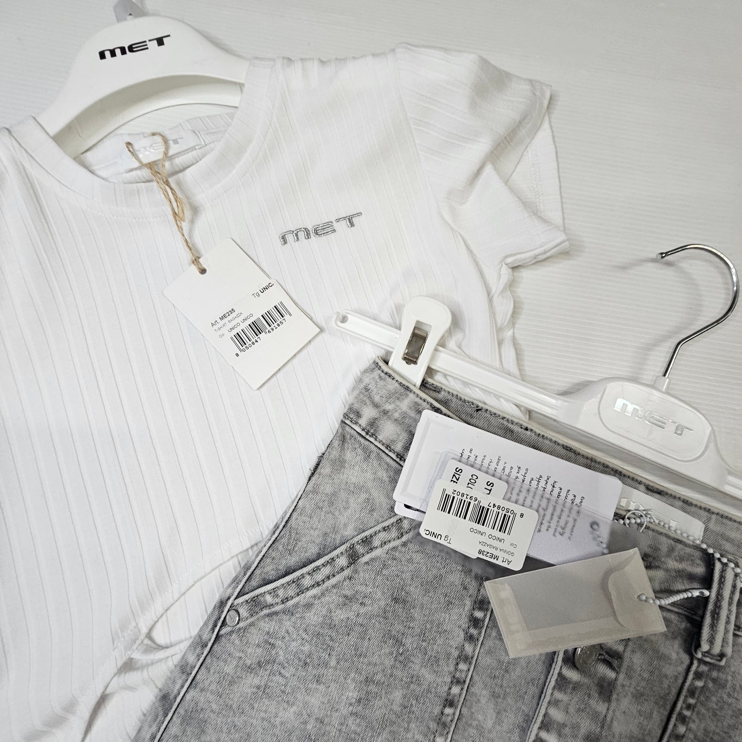 Completo Ragazza MET – T-shirt con Gonna in Denim