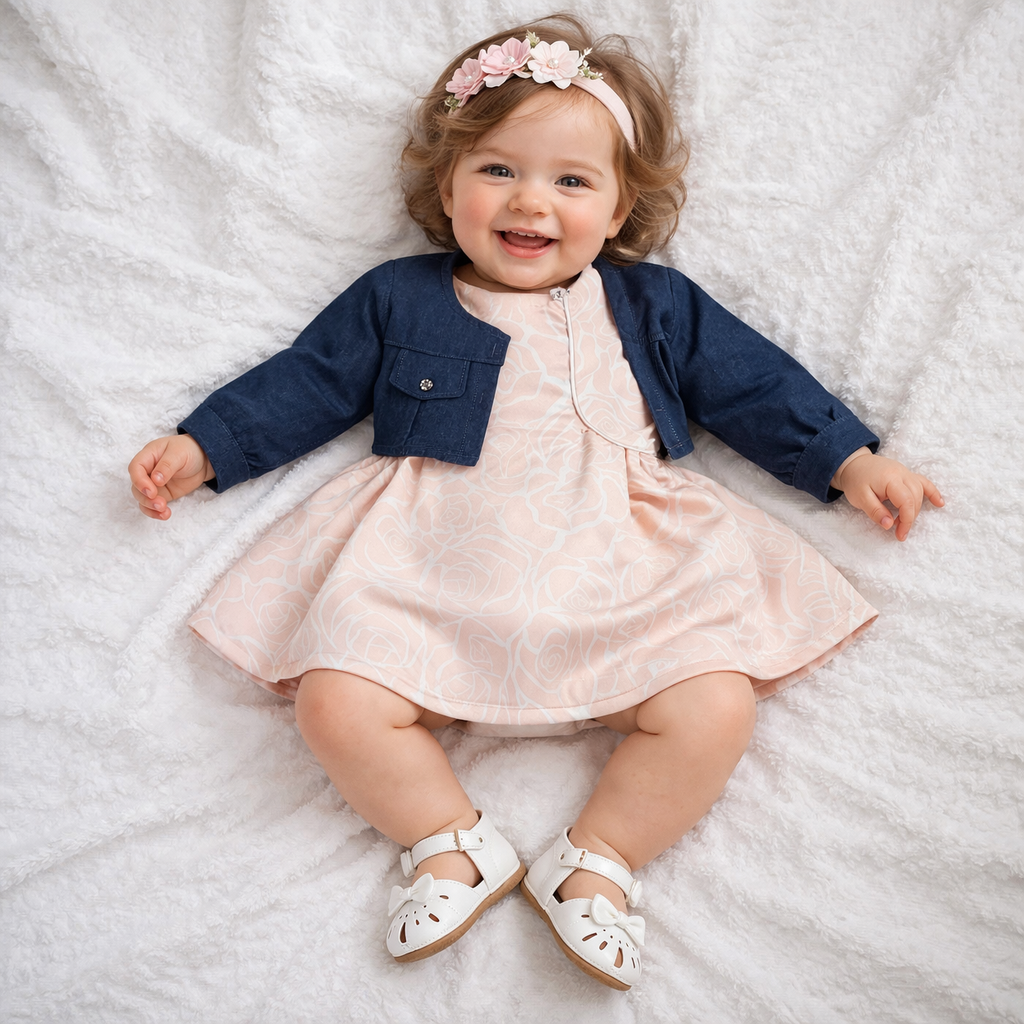 👗 Vestito Bambina Rose Denim