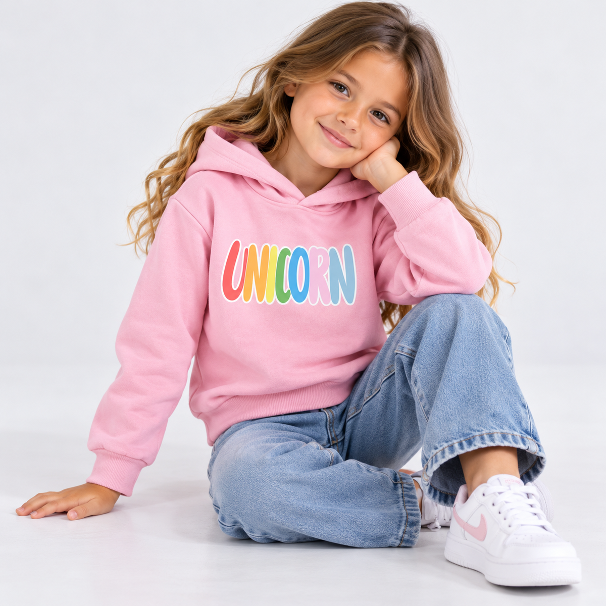 Felpa Bambina Unicorn con Cappuccio