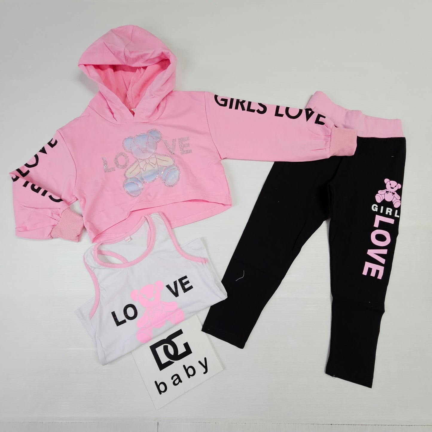 completo tuta TEDDY LOVE GIRL TRIS